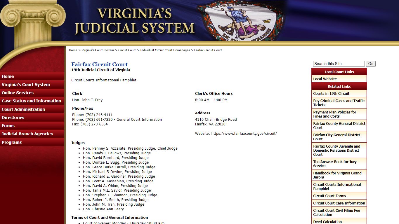 Fairfax Circuit Court - courts.state.va.us